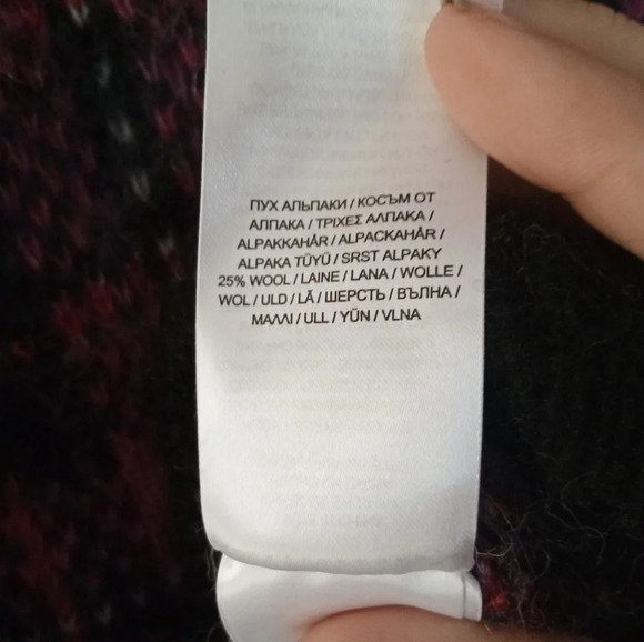 Lauren Ralph Lauren Black Label Alpaca Wool Blend Plaid CrewNeck Sweater Size XL - Picture 9 of 9